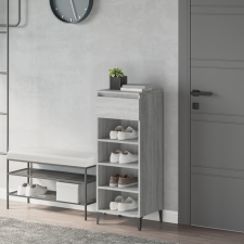 vidaXL szürke sonoma színű szerelt fa cipőtartó 40x36x105 cm bútor