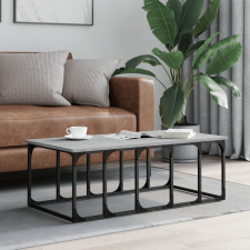 vidaXL szürke sonoma színű szerelt fa dohányzóasztal 100x50x35,5 cm bútor