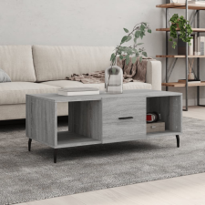 vidaXL szürke sonoma színű szerelt fa dohányzóasztal 102 x 50 x 40 cm bútor