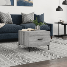 vidaXL szürke sonoma színű szerelt fa dohányzóasztal 50x50x40 cm bútor