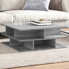 vidaXL szürke sonoma színű szerelt fa dohányzóasztal 70x70x29 cm bútor