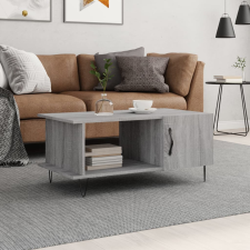 vidaXL szürke sonoma színű szerelt fa dohányzóasztal 90 x 50 x 40 cm bútor