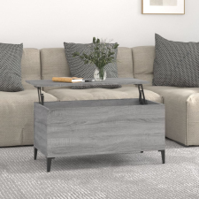 vidaXL szürke sonoma színű szerelt fa dohányzóasztal 90x44,5x45 cm bútor
