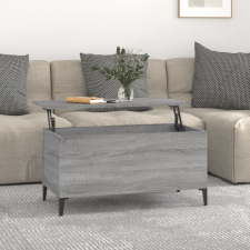vidaXL szürke sonoma színű szerelt fa dohányzóasztal 90x44,5x45 cm bútor