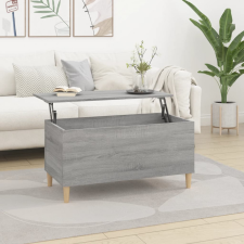 vidaXL szürke sonoma színű szerelt fa dohányzóasztal 90x44,5x45 cm bútor