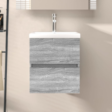 vidaXL szürke sonoma színű szerelt fa éjjeliszekrény 41x38,5x45 cm fürdőszoba bútor