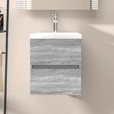 vidaXL szürke sonoma színű szerelt fa éjjeliszekrény 41x38,5x45 cm fürdőszoba bútor