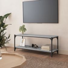 vidaXL szürke sonoma színű szerelt fa és acél TV-szekrény 100x33x41 cm bútor