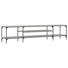 vidaXL szürke sonoma színű szerelt fa és vas TV-szekrény 201x35x45 cm (831816) bútor