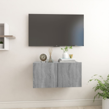 vidaXL Szürke sonoma színű szerelt fa függő TV-szekrény 60x30x30 cm bútor