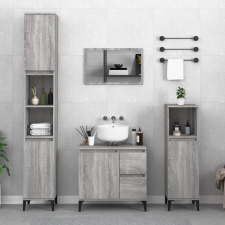 vidaXL szürke sonoma színű szerelt fa fürdőszobaszekrény 30x30x100 cm fürdőszoba bútor