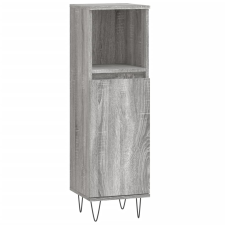 vidaXL szürke sonoma színű szerelt fa fürdőszobaszekrény 30x30x100 cm (831562) fürdőszoba bútor