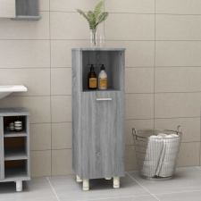 vidaXL szürke sonoma színű szerelt fa fürdőszobaszekrény 30x30x95 cm fürdőszoba bútor