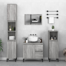 vidaXL szürke sonoma színű szerelt fa fürdőszobaszekrény 65x33x60 cm fürdőszoba bútor