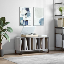 vidaXL szürke sonoma színű szerelt fa hanglemezszekrény 100x38x48 cm bútor