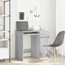 vidaXL szürke sonoma színű szerelt fa íróasztal 86x49x76 cm íróasztal