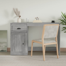 vidaXL szürke sonoma színű szerelt fa íróasztal fiókkal 115x50x75 cm íróasztal
