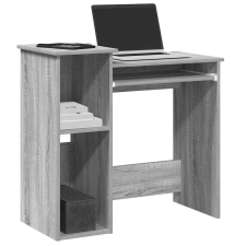 vidaXL szürke sonoma színű szerelt fa íróasztal polcokkal 84x40x78 cm íróasztal