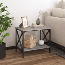 vidaXL szürke sonoma színű szerelt fa kisasztal 55x38x45 cm bútor