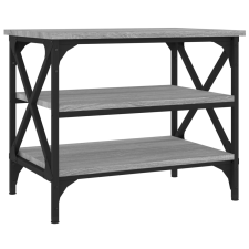 vidaXL szürke sonoma színű szerelt fa kisasztal 55x38x45 cm (823335) bútor