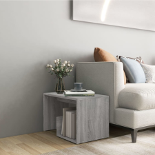 vidaXL szürke sonoma színű szerelt fa kisasztal 59x36x38 cm bútor