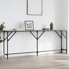 vidaXL szürke sonoma színű szerelt fa konzolasztal 200x29x75 cm (837780) bútor