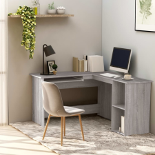 vidaXL szürke sonoma színű szerelt fa sarokasztal 120 x 140 x 75 cm íróasztal