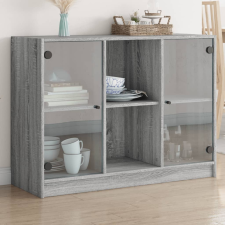 vidaXL szürke sonoma színű szerelt fa tálalószekrény 102x37x75,5 cm bútor