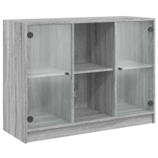 vidaXL szürke sonoma színű szerelt fa tálalószekrény 102x37x75,5 cm (3295876) bútor