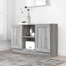 vidaXL szürke sonoma színű szerelt fa tálalószekrény 120x30,5x70 cm bútor