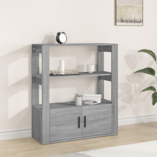 vidaXL szürke sonoma színű szerelt fa tálalószekrény 80x30x90 cm bútor
