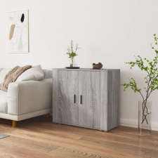 vidaXL szürke sonoma színű szerelt fa tálalószekrény 80x33x70 cm bútor
