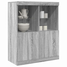 vidaXL szürke sonoma színű szerelt fa tálalószekrény 81x37x100 cm bútor