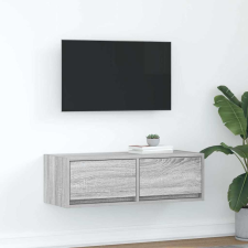 vidaXL szürke sonoma színű szerelt fa TV-szekrény 80x31x25,5 cm bútor