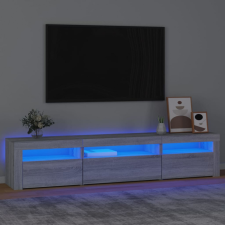 vidaXL Szürke sonoma színű TV-szekrény LED-lámpákkal bútor