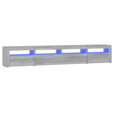 vidaXL szürke sonoma színű TV-szekrény LED-lámpákkal 240x35x40 cm (3152728) bútor