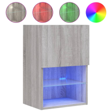 vidaXL szürke sonoma színű TV-szekrény LED-lámpákkal 40,5x30x60 cm (837039) bútor
