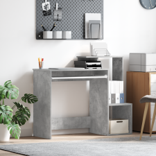 vidaXL Szürke számítógépasztal Beton szürke íróasztal