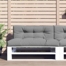 vidaXL szürke szövet raklappárna 120 x 40 x 12 cm lakástextília
