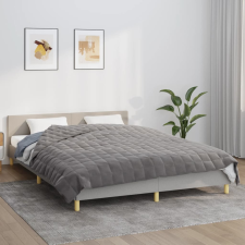 vidaXL Szürke szövet súlyozott takaró 220 x 235 cm 15 kg lakástextília