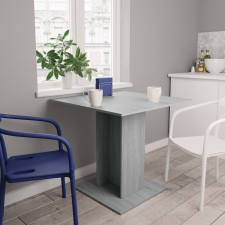 vidaXL szürke tölgyszínű szerelt fa étkezőasztal 80 x 80 x 75 cm bútor