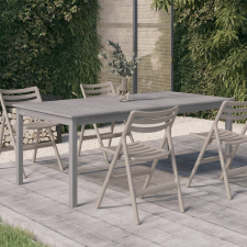 vidaXL szürke tömör akácfa kerti asztal 200 x 100 x 75 cm kerti bútor