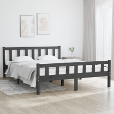 vidaXL szürke tömör fa ágykeret 120 x 200 cm ágy és ágykellék