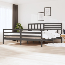 vidaXL szürke tömör fa ágykeret 200 x 200 cm ágy és ágykellék