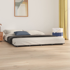 vidaXL szürke tömör fenyőfa ágykeret 200 x 200 cm ágy és ágykellék