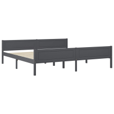vidaXL szürke tömör fenyőfa ágykeret 200 x 200 cm (322130) ágy és ágykellék