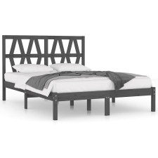 vidaXL szürke tömör fenyőfa ágykeret 200x200 cm (3104020) ágy és ágykellék