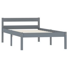 vidaXL szürke tömör fenyőfa ágykeret 90 x 200 cm (283196) ágy és ágykellék