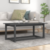 vidaXL szürke tömör fenyőfa dohányzóasztal 110 x 55 x 45 cm