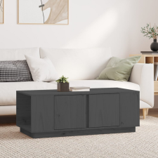 vidaXL szürke tömör fenyőfa dohányzóasztal 110x50x40 cm bútor